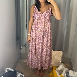 purple floral sundress